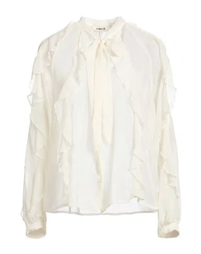 Only Woman Shirt Cream Size M Polyester In Multi