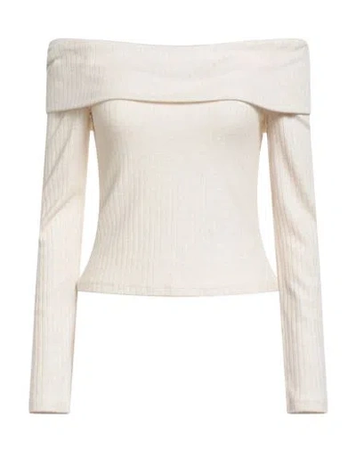 Only Woman Sweater Beige Size L Viscose, Recycled Polyester, Nylon In Neutral