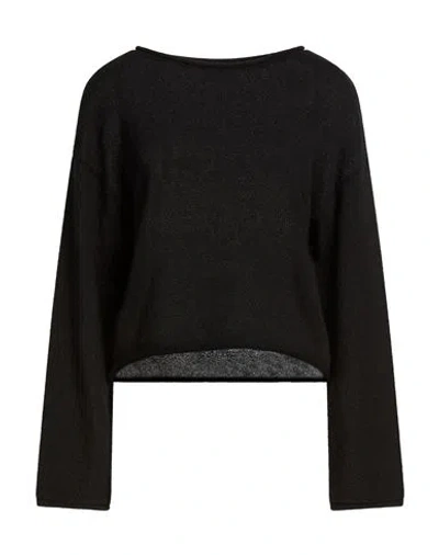 Only Woman Sweater Black Size L Polyester, Cotton
