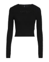 Only Woman Sweater Black Size L Viscose, Nylon In Black
