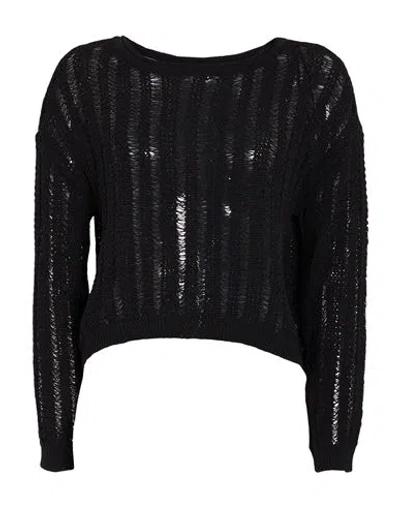 Only Woman Sweater Black Size S Polyester, Cotton
