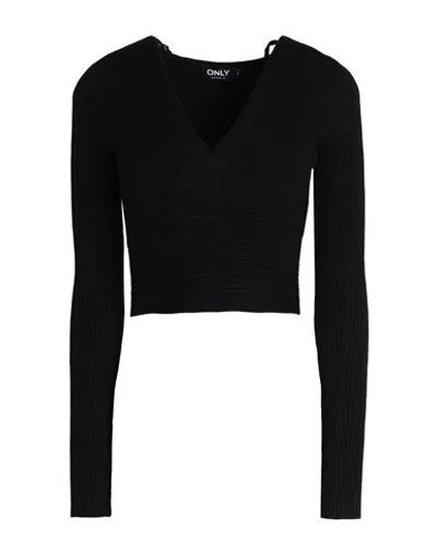 Only Woman Sweater Black Size Xl Viscose, Nylon In Black
