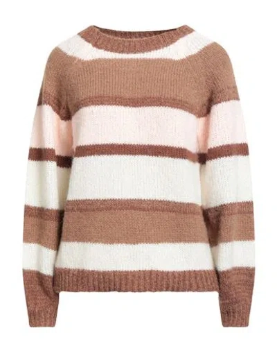 Only Woman Sweater Brown Size L Recycled Polyester, Polyester
