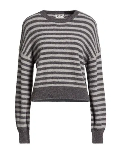 Only Woman Sweater Grey Size M Nylon, Acrylic In Gray