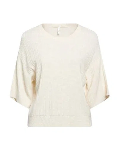 Only Woman Sweater Ivory Size L Acrylic In White