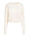 Only Woman Sweater Ivory Size L Viscose, Nylon, Polyester, Circulose Viscose