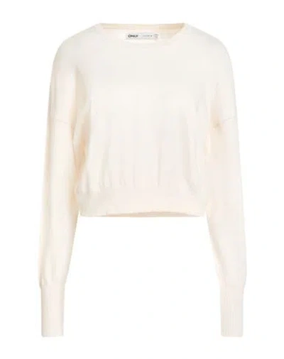 Only Woman Sweater Ivory Size L Viscose, Nylon, Polyester, Circulose Viscose