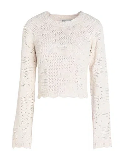 Only Woman Sweater Off White Size L Recycled Cotton, Polyester
