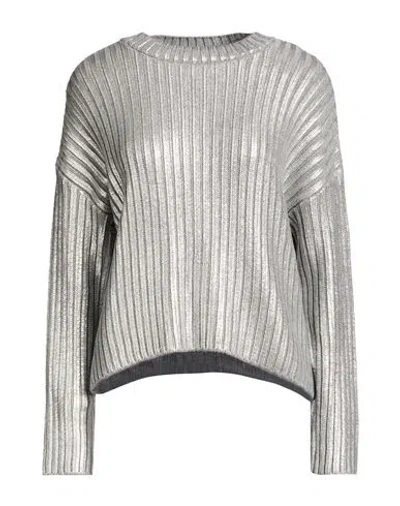 Only Woman Sweater Silver Size S Acrylic In Gray