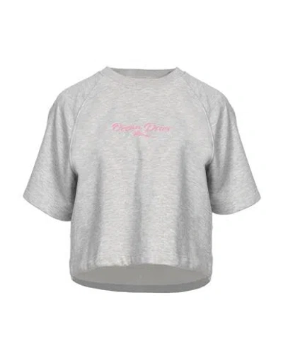 Only Woman Sweatshirt Light Grey Size L Cotton, Polyester In Gray