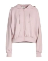 Only Woman Sweatshirt Pink Size L Recycled Polyester, Polyester, Elastane