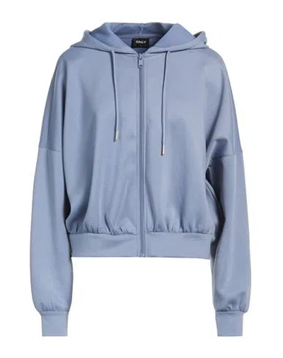 Only Woman Sweatshirt Slate Blue Size L Recycled Polyester, Polyester, Elastane