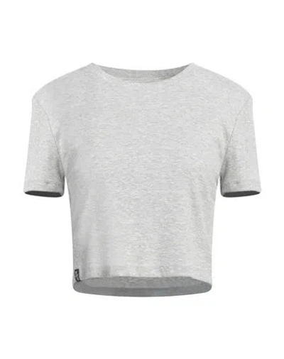 Only Woman T-shirt Light Grey Size Xl Cotton, Elastane, Viscose