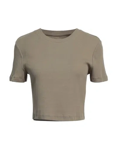 Only Woman T-shirt Military Green Size Xl Cotton, Elastane