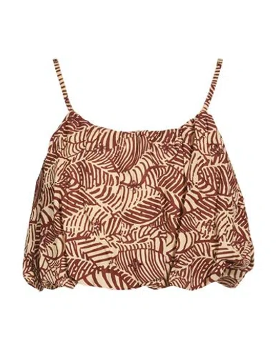 Only Woman Top Chocolate Brown Size M Organic Cotton, Cotton