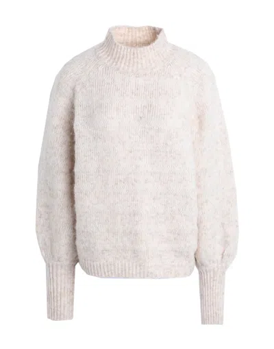 Only Woman Turtleneck Beige Size L Recycled Polyester, Polyester, Acrylic, Wool