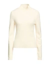 Only Woman Turtleneck Cream Size S Viscose, Nylon, Polyester, Circulose Viscose In White