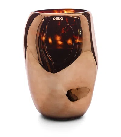 Onno Extra Large Cape Copper Zanzibar Candle In Metallic