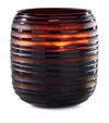 Onno Sphere Glass Candle In Brown