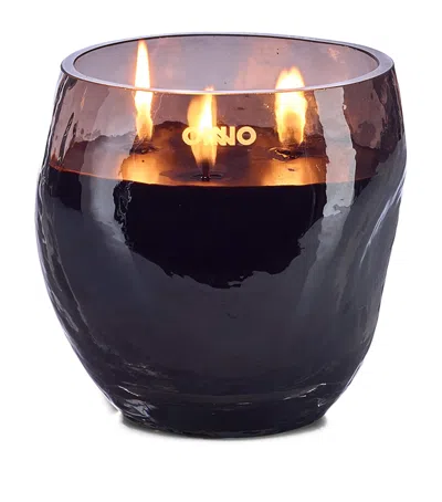 Onno Small Muse Cape Smoked Grey Candle In Black