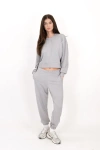 On/off Essentials The Solace Crew Neck Pullover In Gray