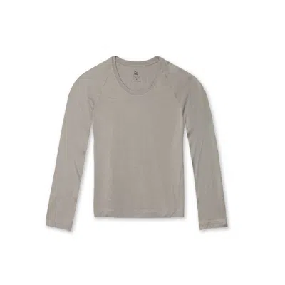 On/off Essentials Women's Bamboo Long Sleeve Tee - Grey In Gray