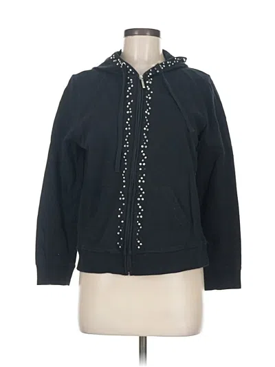 Pre-owned Onque Casuals Zip Up Hoodie In Black