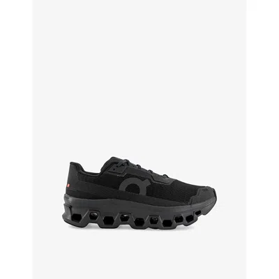 On Running Womens Black Black Cloudmonster Void Mesh Low-top Trainers