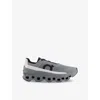 On-running Mens Alloy Silver Cloudmonster Chunky-sole Mesh Low-top Trainers In Alloy Silver