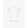 On-running Mens  Performance-t Sweat-wicking Stretch-woven T-shirt In White/silver