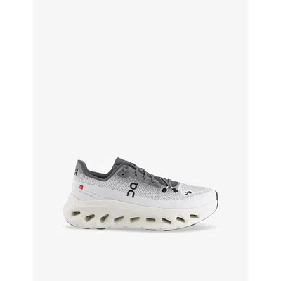 On-running Mens  Cloudtilt Cushioned-sole Woven Low-top Trainers In Rock Ivory