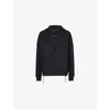 On-running Womens Drop-in Pocket Relaxed-fit Jersey Hoody Black In Black