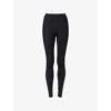 On-running Womens Studio Brand-print Stretch-woven Leggings Black In Black