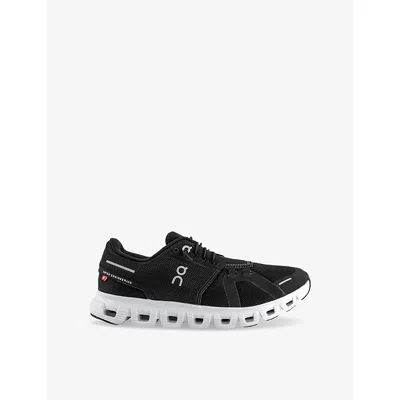 On-running Womens  Cloud 6 Mesh Low-top Trainers In Black White F