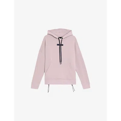 On-running Womens Drawstring-guard Kangaroo-pocket Stretch-woven Hoody Fade