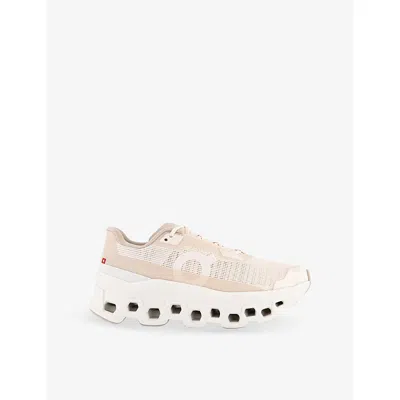 On Running Womens Dew Ivory F Cloudmonster Void Mesh Low-top Trainers In 3043 Dew Ivory
