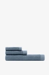 Onsen Bath Sheet 3-piece Set In Blue