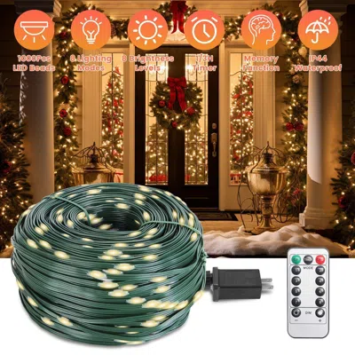 Onshana 330ft 1000led String Lights Outdoor Christmas Decoration Lights With Remote Ip44 Waterproof 8 Lighti In Green