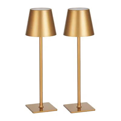 Onshana Cordless Table Lamp 2-pack 5200mah Built-in Rechargeable Battery Desk Lamp Gold