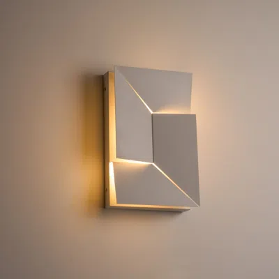 Onshana Jigsaw Modern Led Wall Light, Geometric Minimalist Sconce With Warm White Glow, Minimalist Wall Lamp In Gray