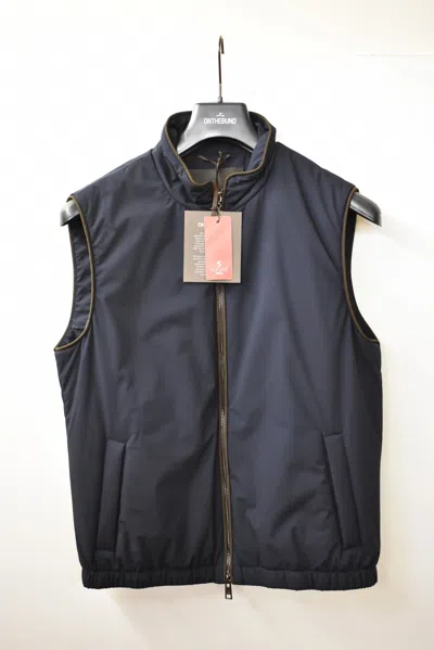 Onthebund Micro-padded Gilet For Men - Slim Fit In Blue