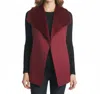 Ontwelfth Faux Suede Fur Vest In Red In Red