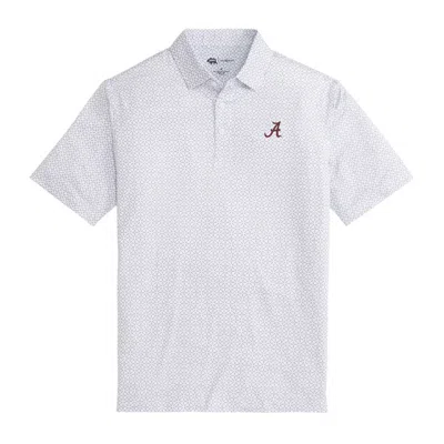 Onward Reserve Men's Alabama Gameday Performance Polo In Footballs In White