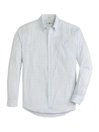 Onward Reserve Men's Wright Classic Fit Performance Shirt In White/ Blue In Gray