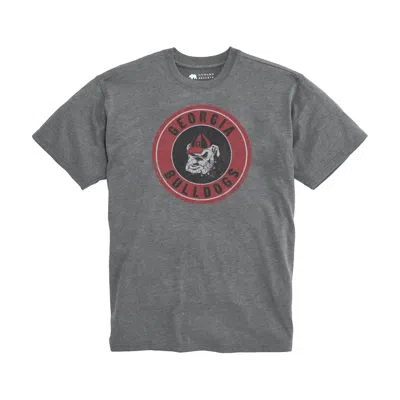 Onward Reserve Unisex Georgia Bulldogs Vintage Wash Tee In Granite In Gray