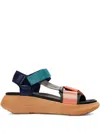 Onwuad Ribbon-strap Platform Sandals In Blue