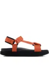 Onwuad Touch-strap Sandals In Orange