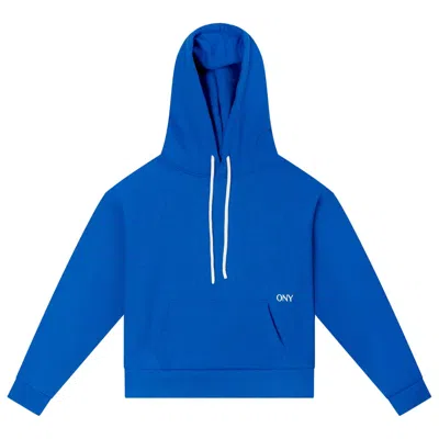 Ony Blue Dropped Shoulder Hoodie