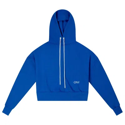 Ony Blue Women's Cropped Hoodie