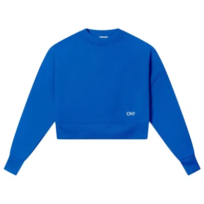 Ony Blue Women's Cropped Sweater
